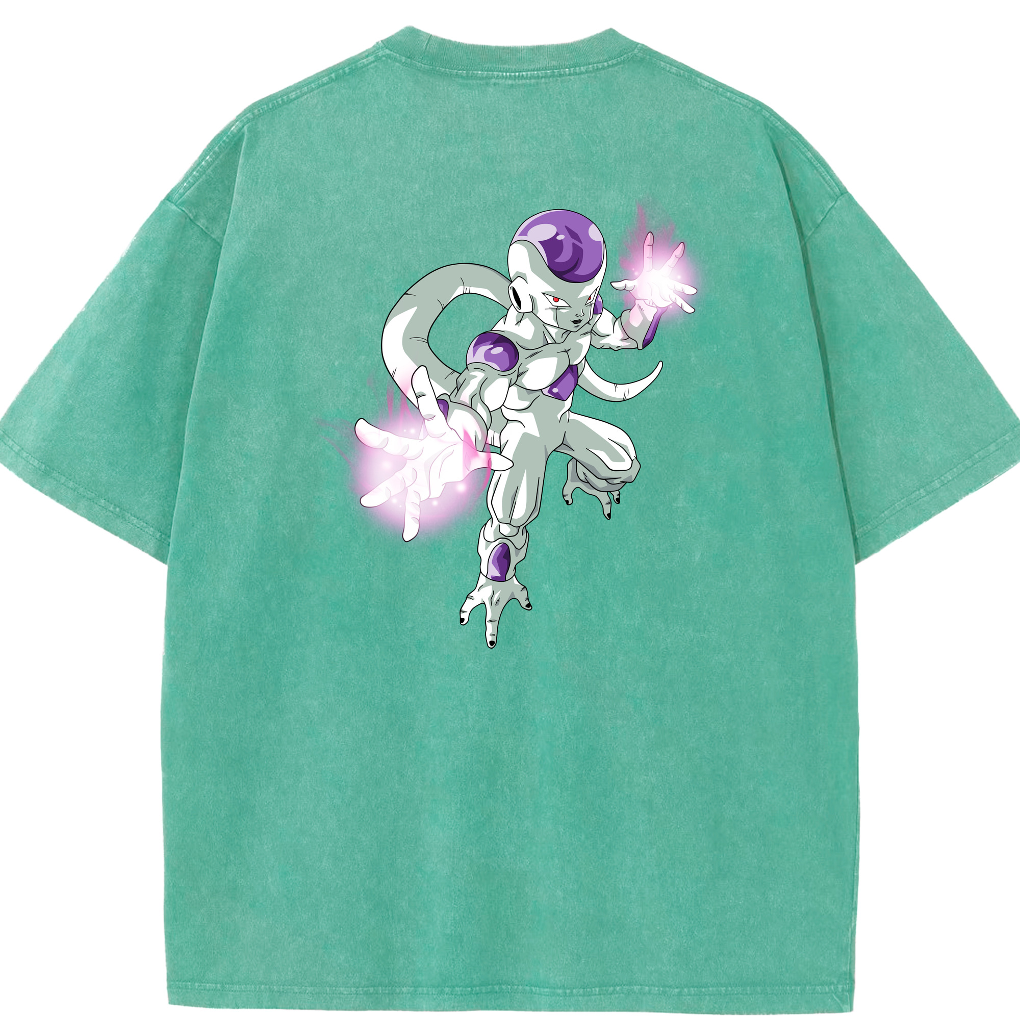 （画像用） ドラゴンボール フリーザ DRAGON BALL Frieza 綿100% ヴィンテージ風 半袖Tシャツ（背面プリント）